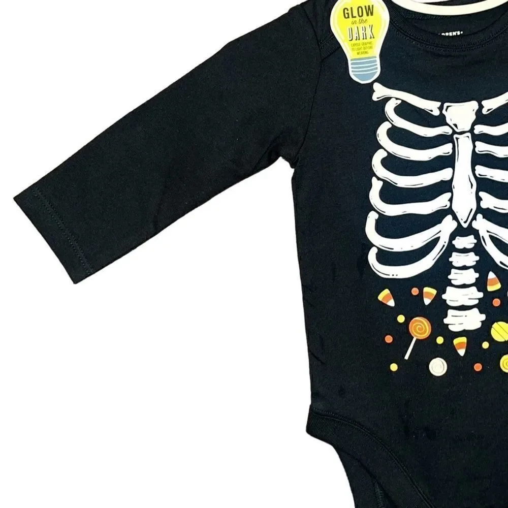 Children's Place Halloween Glow-in-the-Dark Graphic Onesie *Free Gift Included*